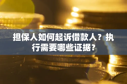济南担保人如何起诉借款人？执行需要哪些证据？