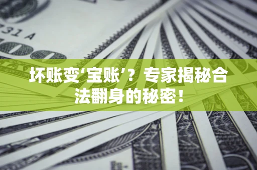 济南坏账变‘宝账’？专家揭秘合法翻身的秘密！
